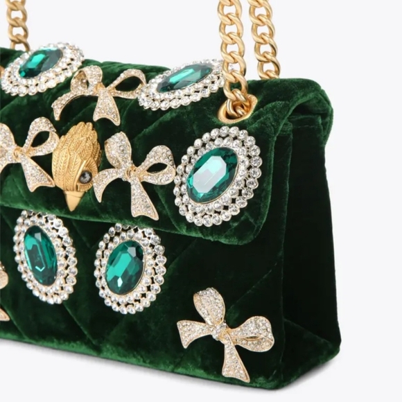 SOLDKurt Geiger Londonmini velvet kensington bag - Picture 3 of 6